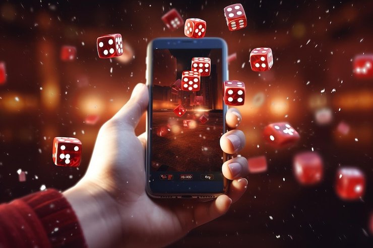 Antarmuka permainan demo di perangkat mobile